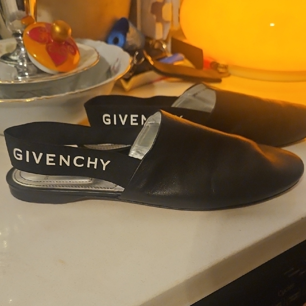 Givenchy Black Leather Mules
